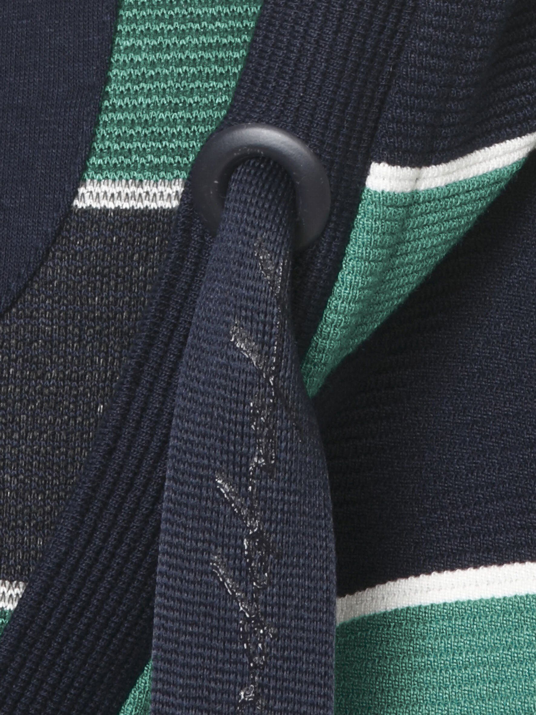 VIA Allover-Muster Glitzerdetails mit Sweatshirt DUE Sportives Kapuzensweatshirt mit APPIA