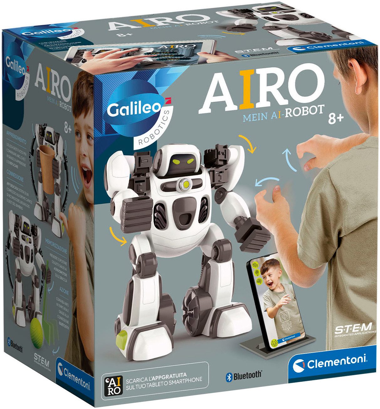 Clementoni® Roboter Galileo, AIRO - Mein interaktiver Roboter, Made in Europe; FSC® - schützt Wald - weltweit