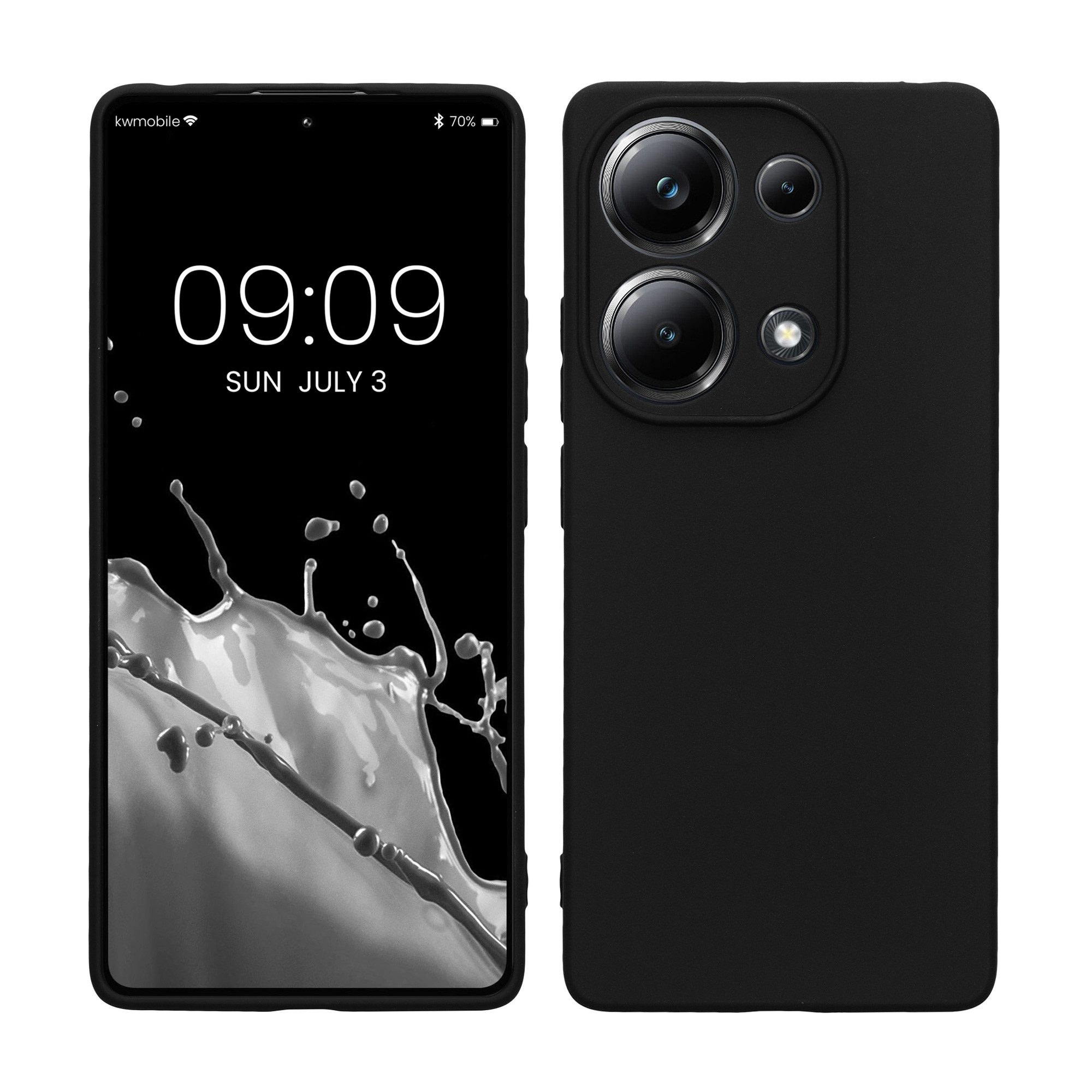 kwmobile Handyhülle Hülle für Xiaomi Poco M6 Pro (4G), Backcover Silikon - Soft Handyhülle - Handy Case in Schwarz