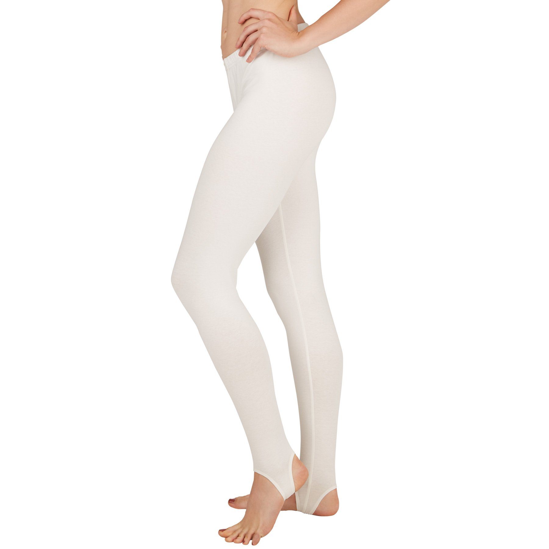 dressforfun Leggings Enghose, Vielseitig kombinierbar, Idealer Begleiter bei Ballett (Stretchhose, Konfektionsgröße S in weiß) Tanz, Sport & Gymnastik, Hoher Tragekomfort, Bequem und formbeständig
