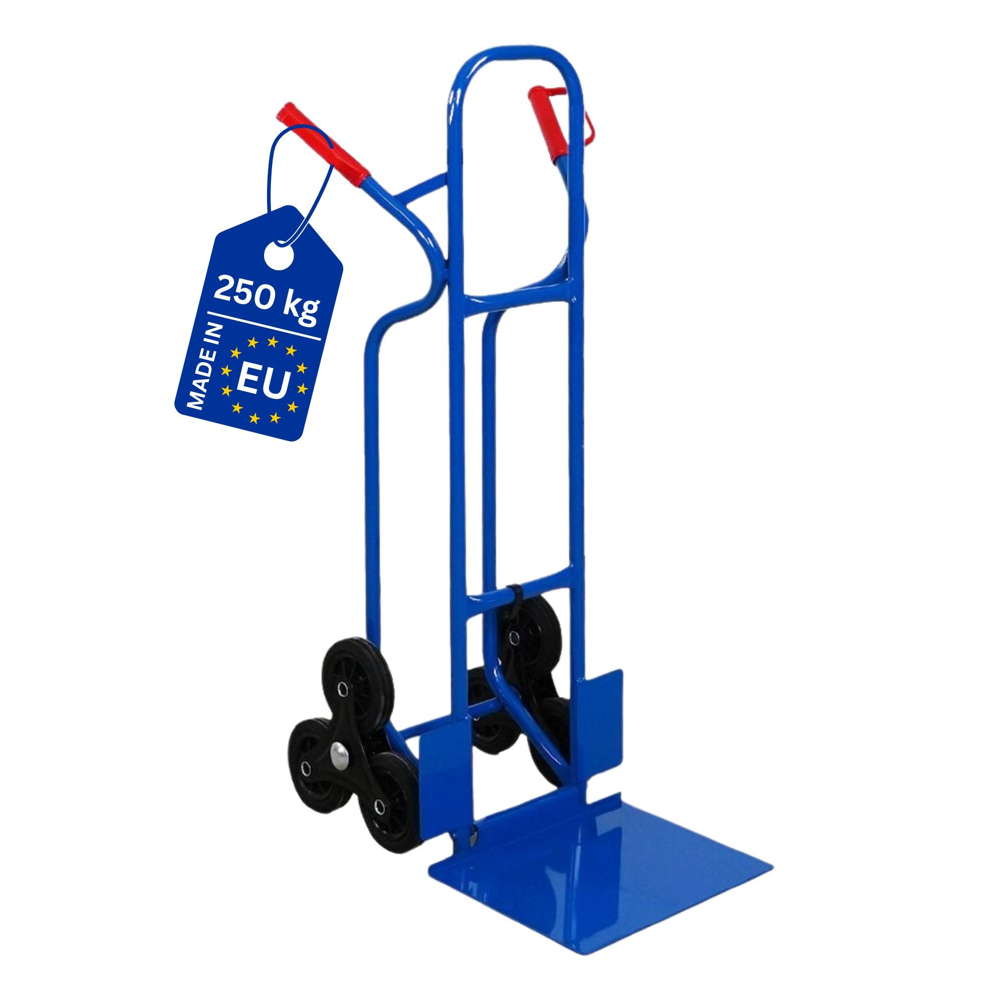 PROREGAL® Sackkarre Treppensteiger RAGNAR XXL klappbar 117x60x60cm Tragkraft 250kg, Stabile Sackkarre Transportkarre Staplerkarre hohe Traglast