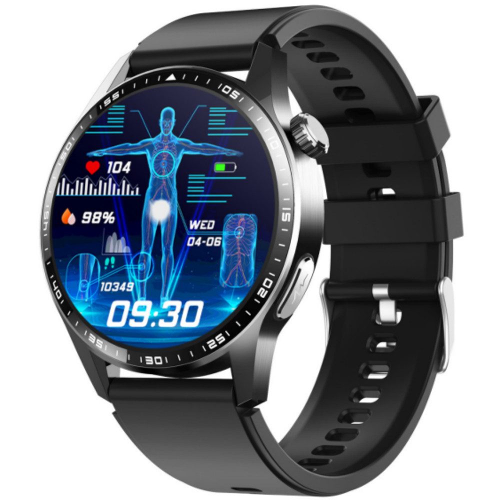 MOPUEA Smartwatch Für Herren Mit Bluetooth-Anrufen Talk Sportuhr Smartwatch Set, 1-tlg., IP67 Wasserdicht, Voller Touchscreen, 158 Trainingsmodi, Herzfrequenz- & Schlafmonitor
