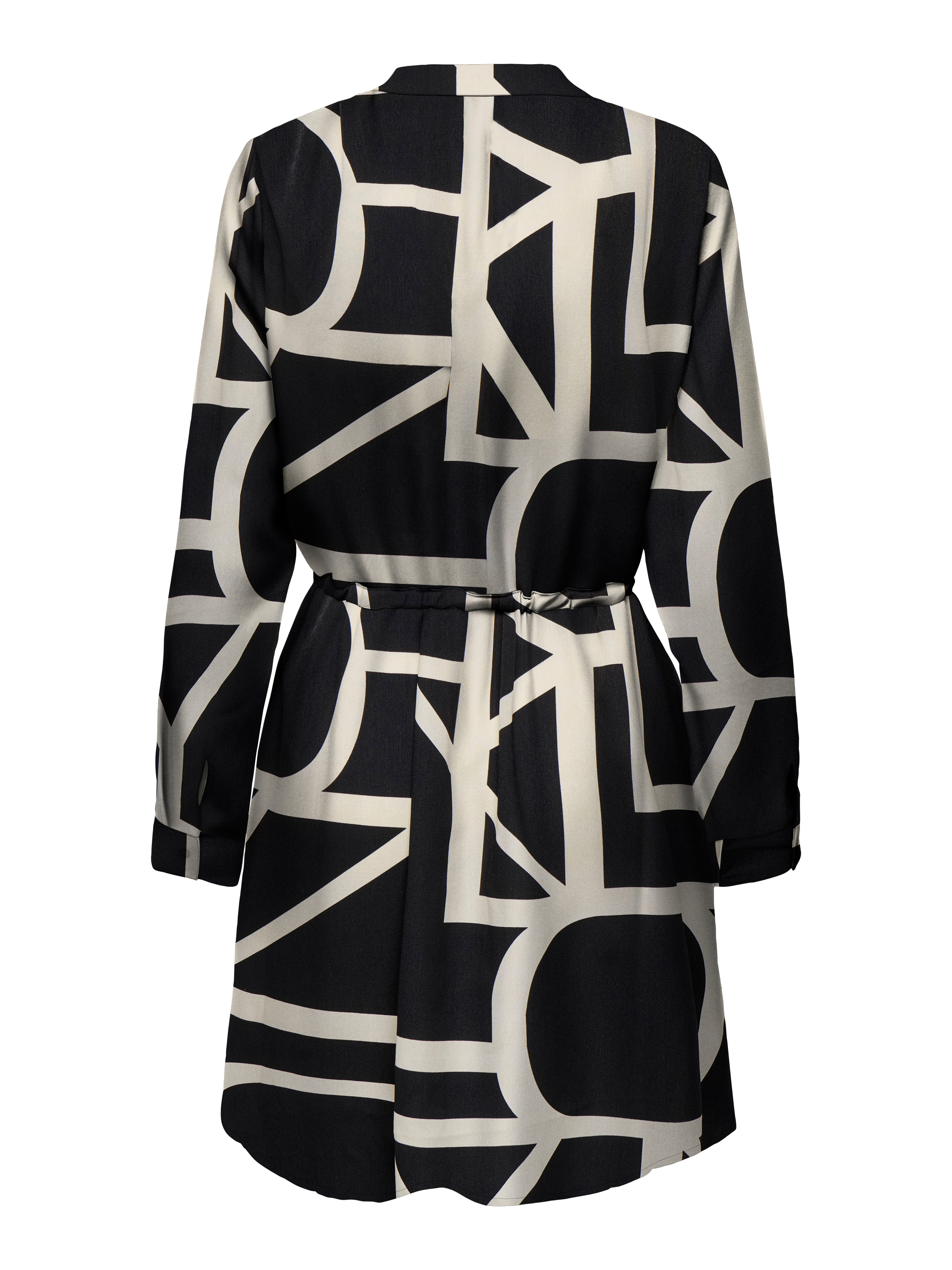 ONLY Druckkleid ONLCORY LIFE L/S V-NECK TUNIC WVN NOOS Sommerkleid mit Taillengürtel
