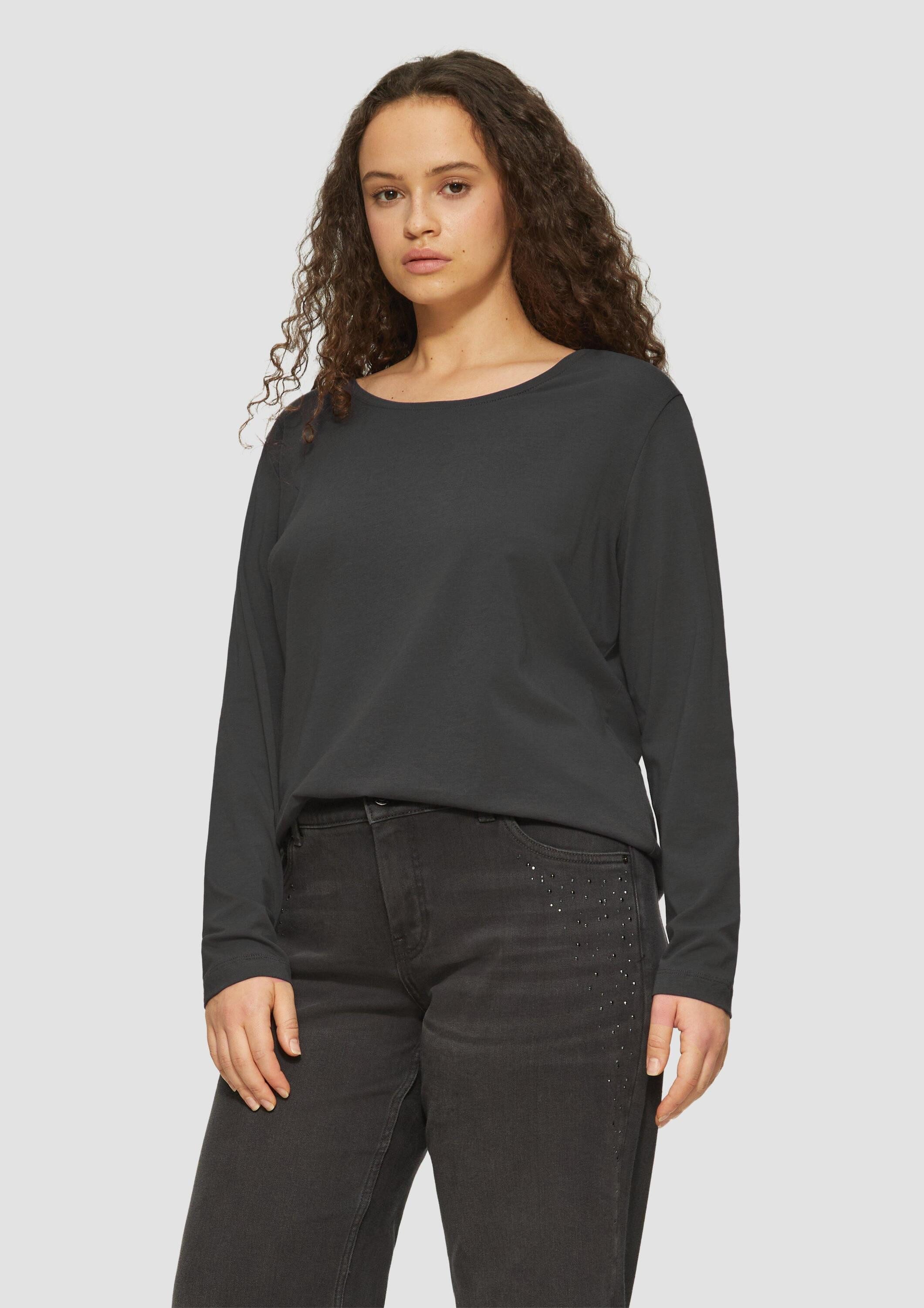 s.Oliver Langarmshirt T-Shirt Longsleeve aus Baumwollmix günstig online kaufen