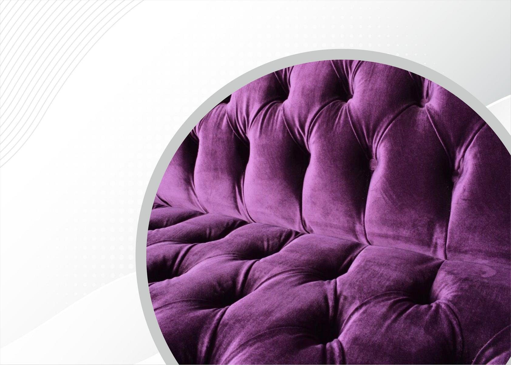 JVmoebel Chesterfield-Sofa Europe Chesterfield violetter Couch Neu, in luxus Moderner Made Dreisitzer Möbel