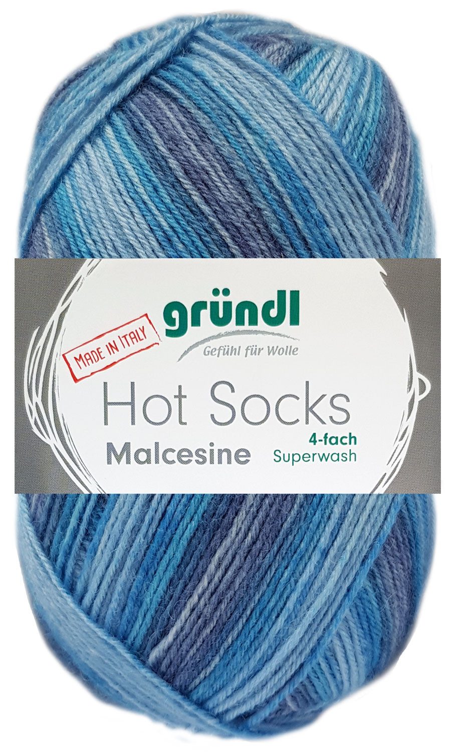 Gründl 100 Gramm Gründl Hot Socks Malcesine 4-fach Farbauswahl Häkelwolle