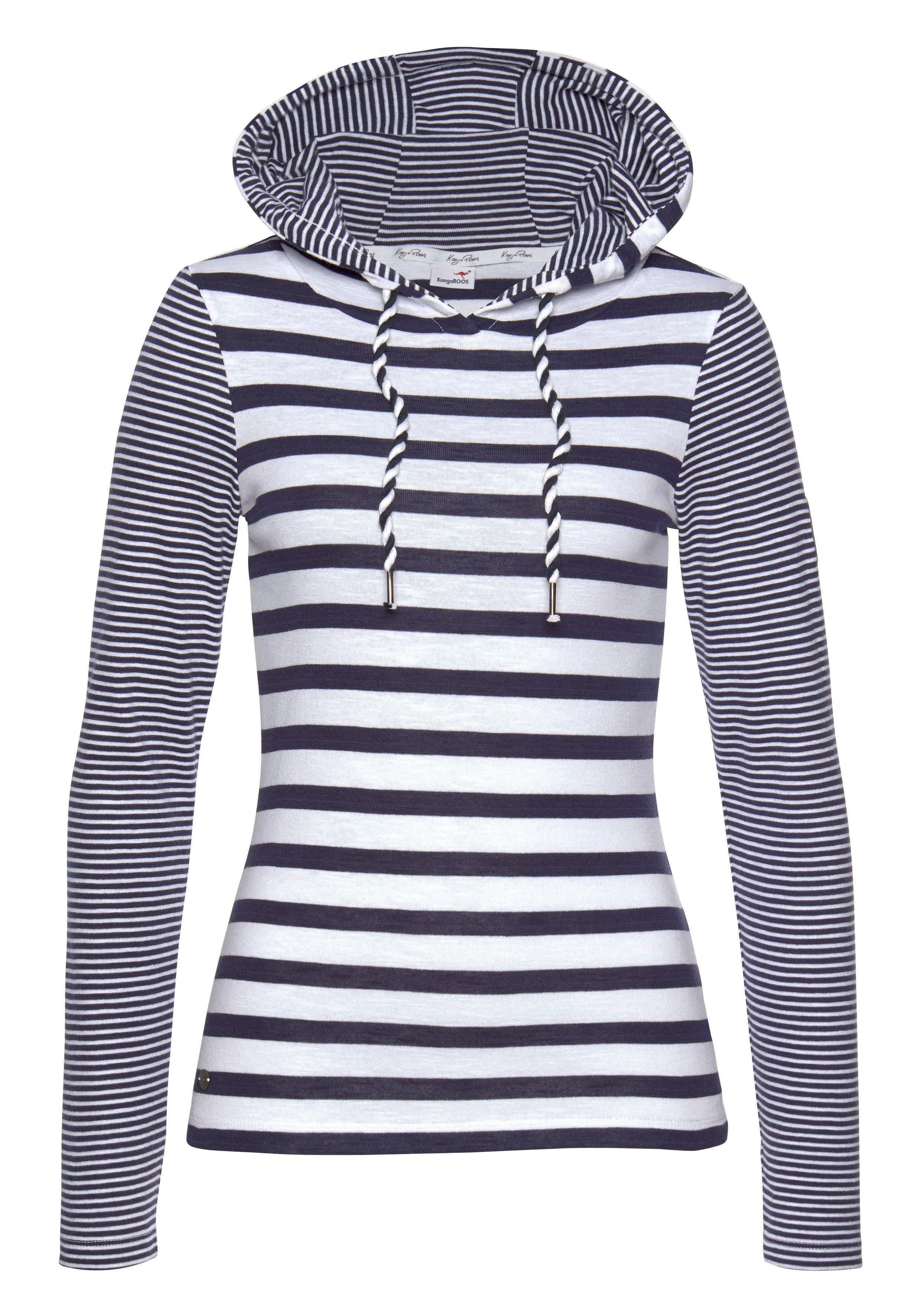 KangaROOS Kapuzenshirt Langarm, hüftbedeckend, elastische Rippware. Reduzierter Preis € 27,99. Unverbindliche Preisempfehlung € 39,99