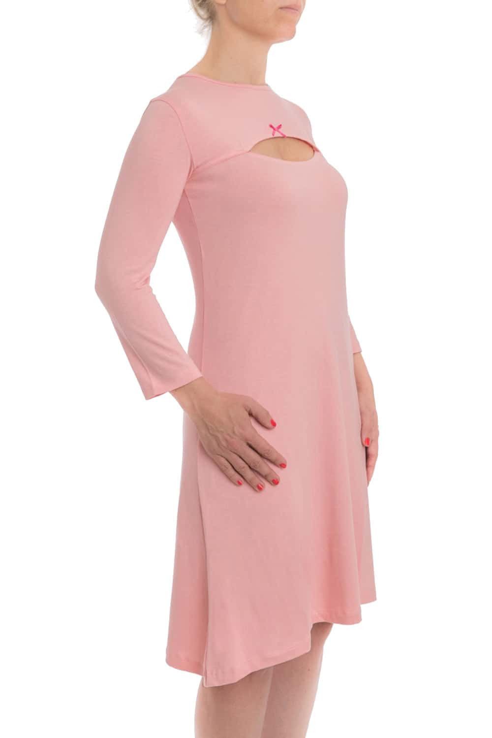KMISSO Umstandskleid Damen Stillhemd Stillkleid Schlafshirt Nighty Sleep Pyjama 21712 (1-tlg) im eleganten Look