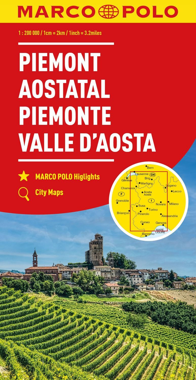 MARCO POLO Regionalkarte Italien 01 Piemont, Aostatal 1:200.000 / Marco Polo Verlag