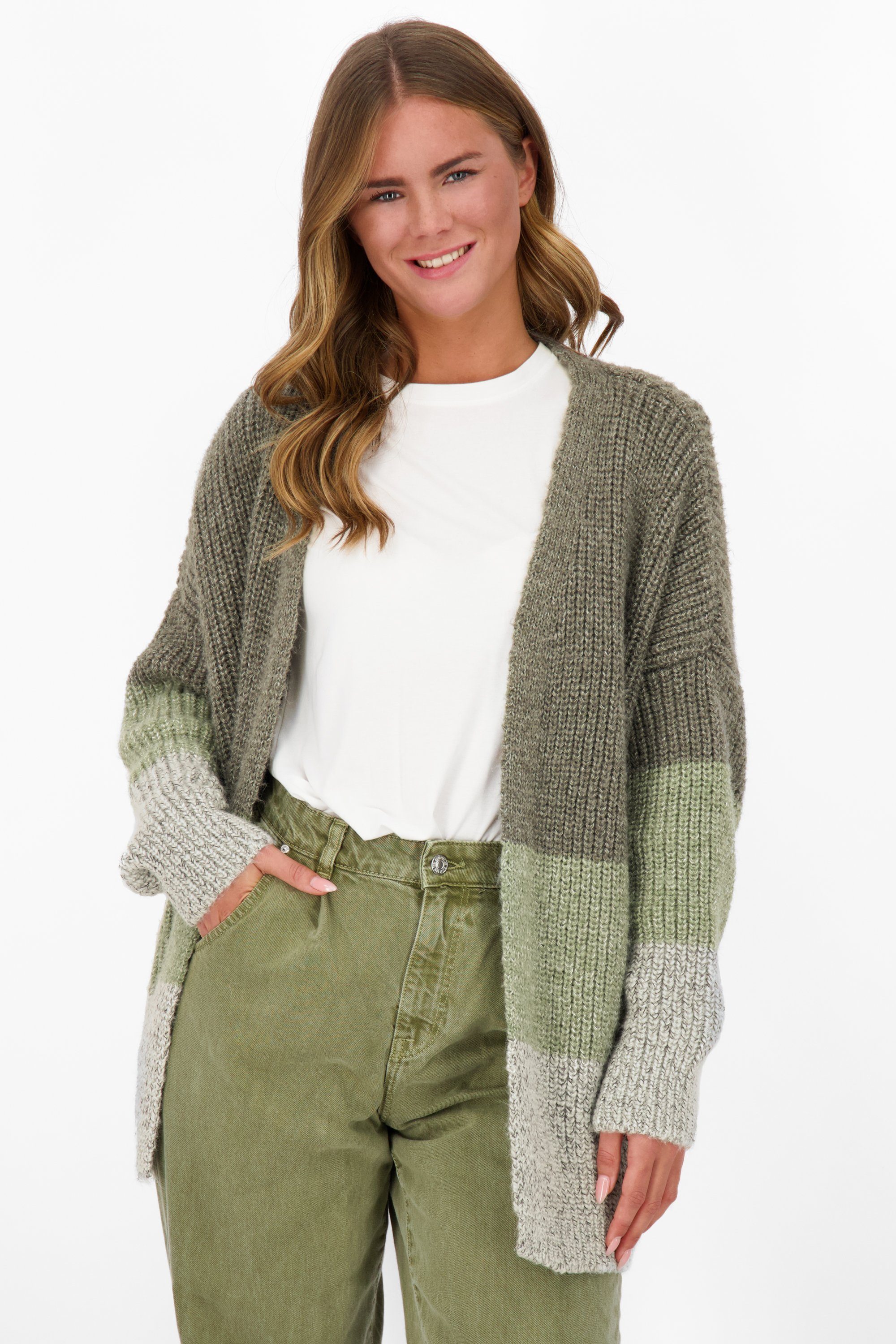 Alife & MaleaAK Cardigan Strickpullover Knit stone Stillpullover Damen Kickin Z