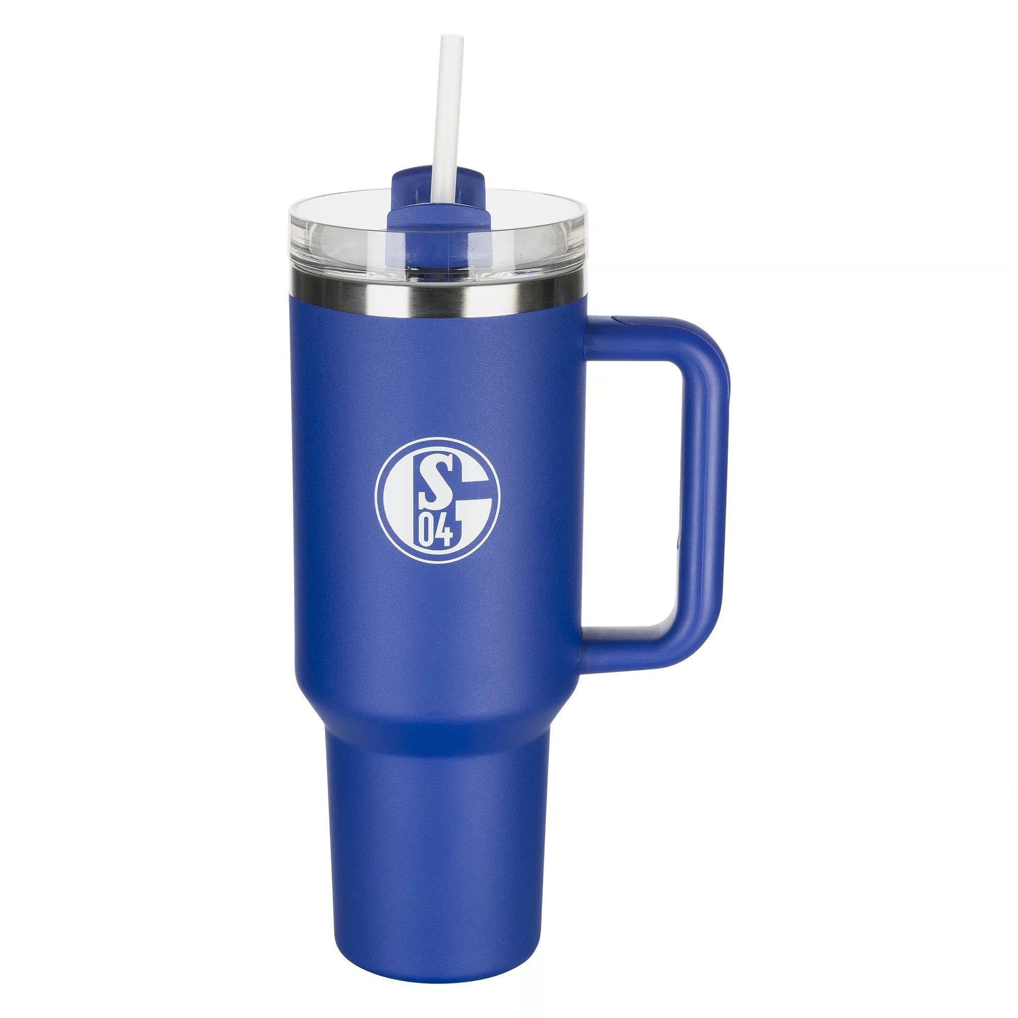 FC Schalke 04 Thermobecher Trinkbecher Cup blau, Edelstahl, Kunststoff