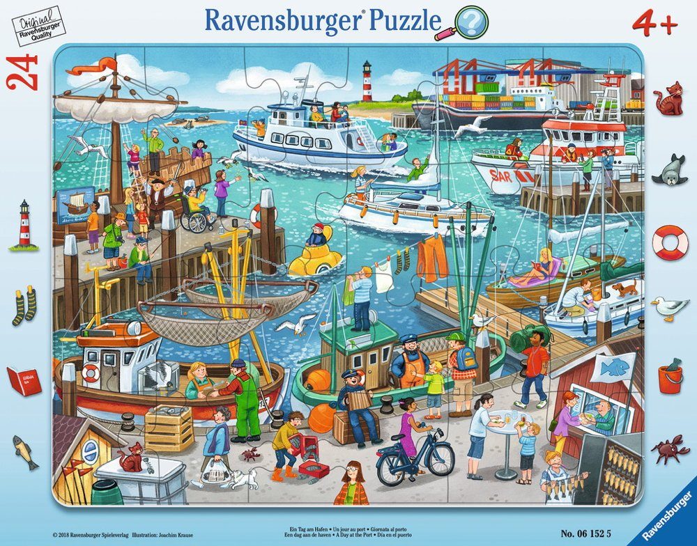 Ravensburger Puzzle 24 Teile Ravensburger Kinder Rahmen Puzzle Ein Tag am H günstig online kaufen