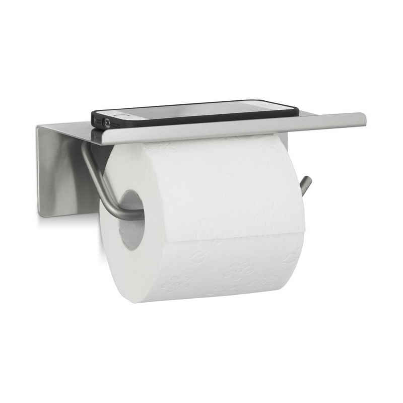 relaxdays Toilettenpapierhalter Toilettenpapierhalter Edelstahl