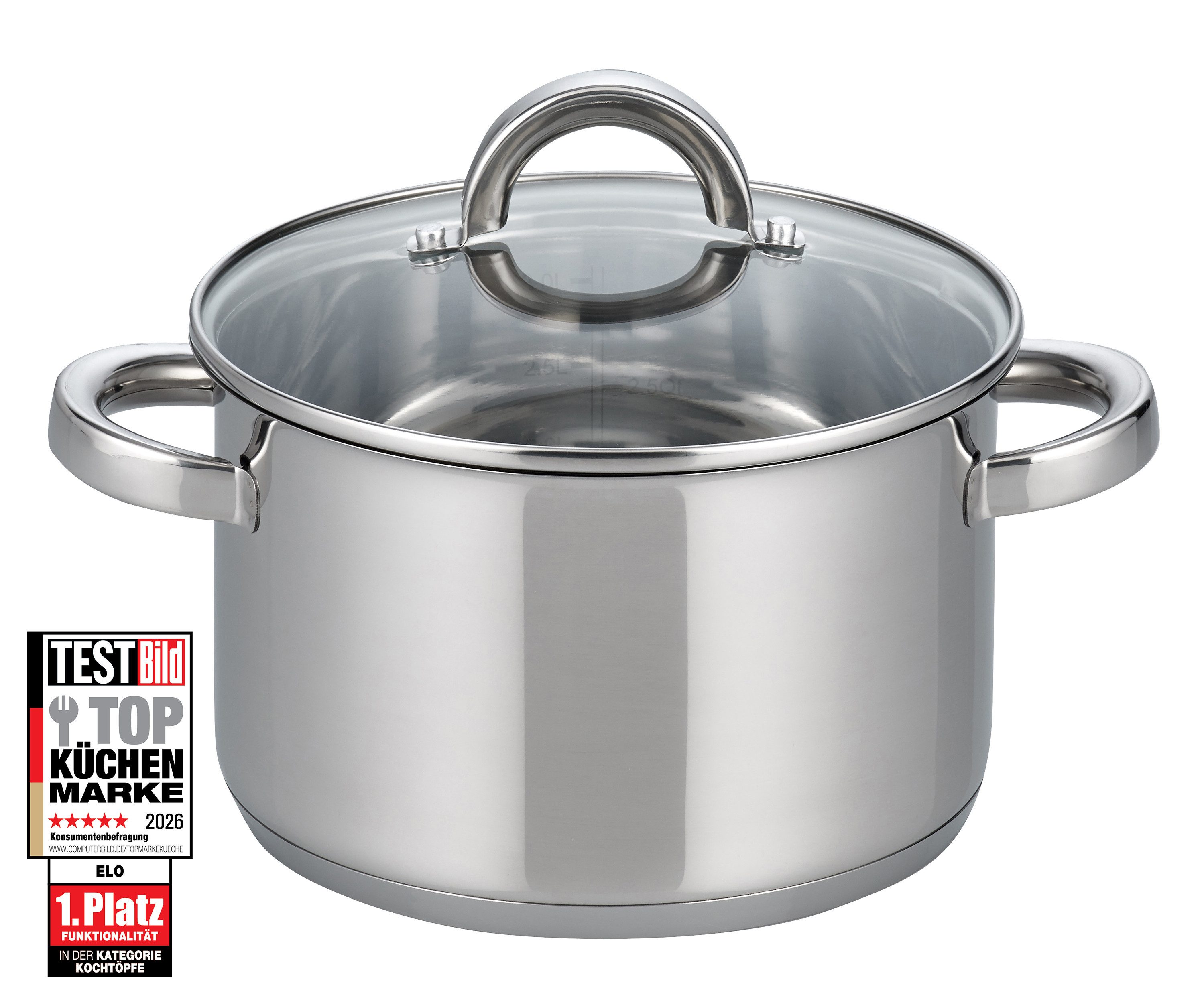 Elo Basic Fleischtopf Opal, Edelstahl 18/8 (1-tlg), Induktion