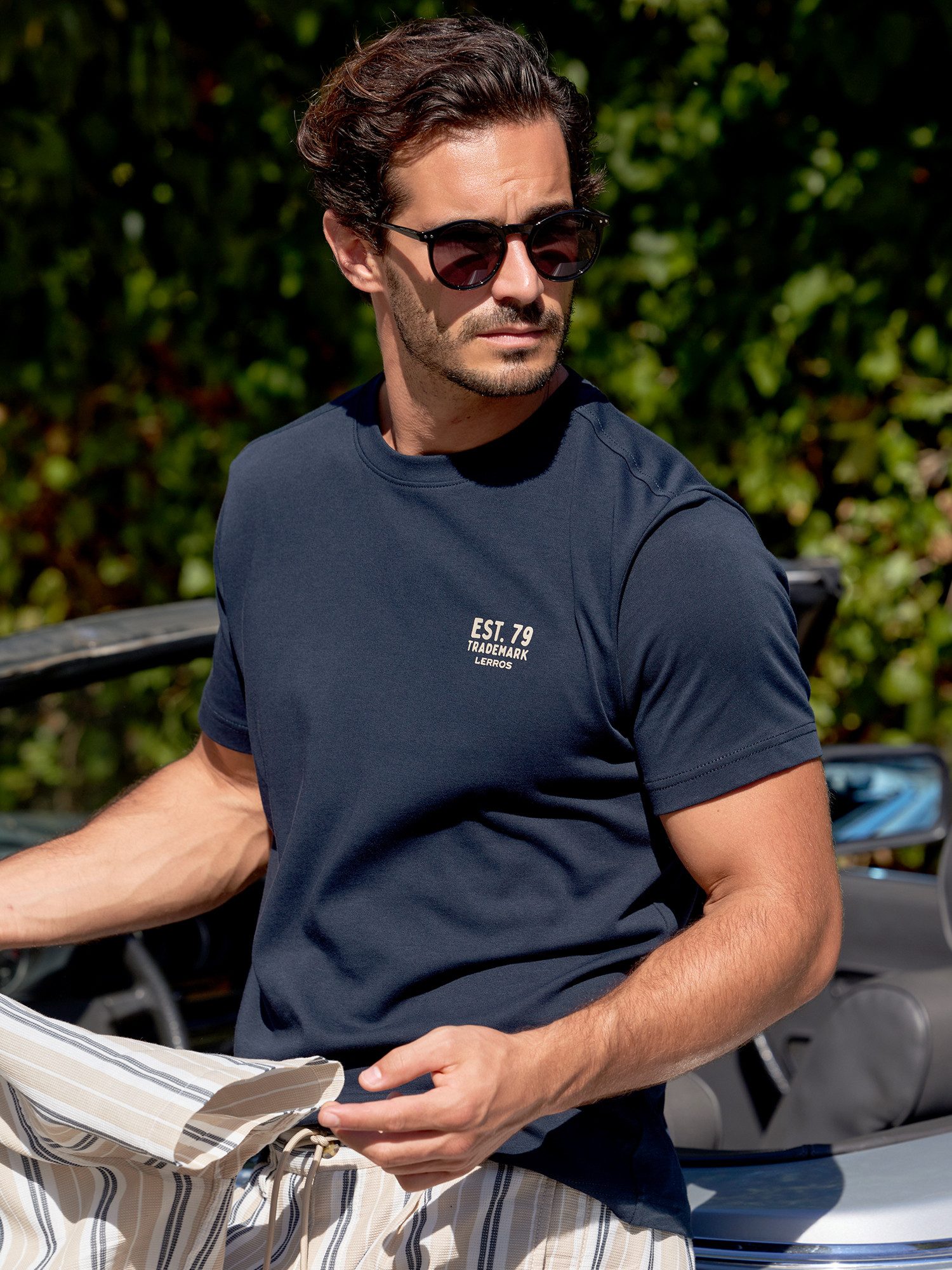 LERROS T-Shirt Baumwoll-T-Shirt mit bequemem Rundhalsausschnitt und Print