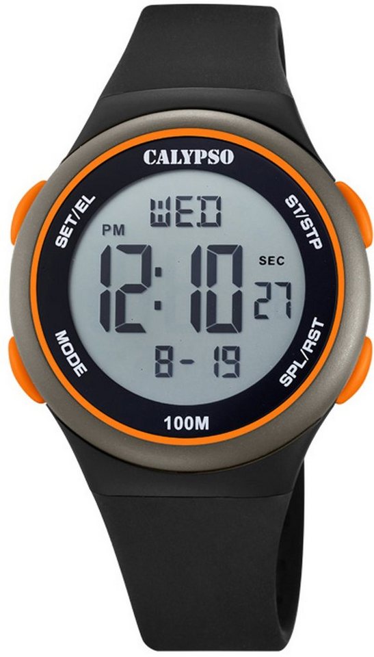 CALYPSO WATCHES Digitaluhr Color Splash, K5804/3, ideal auch als Geschenk,  Stilvolle Digitaluhr für Jungen