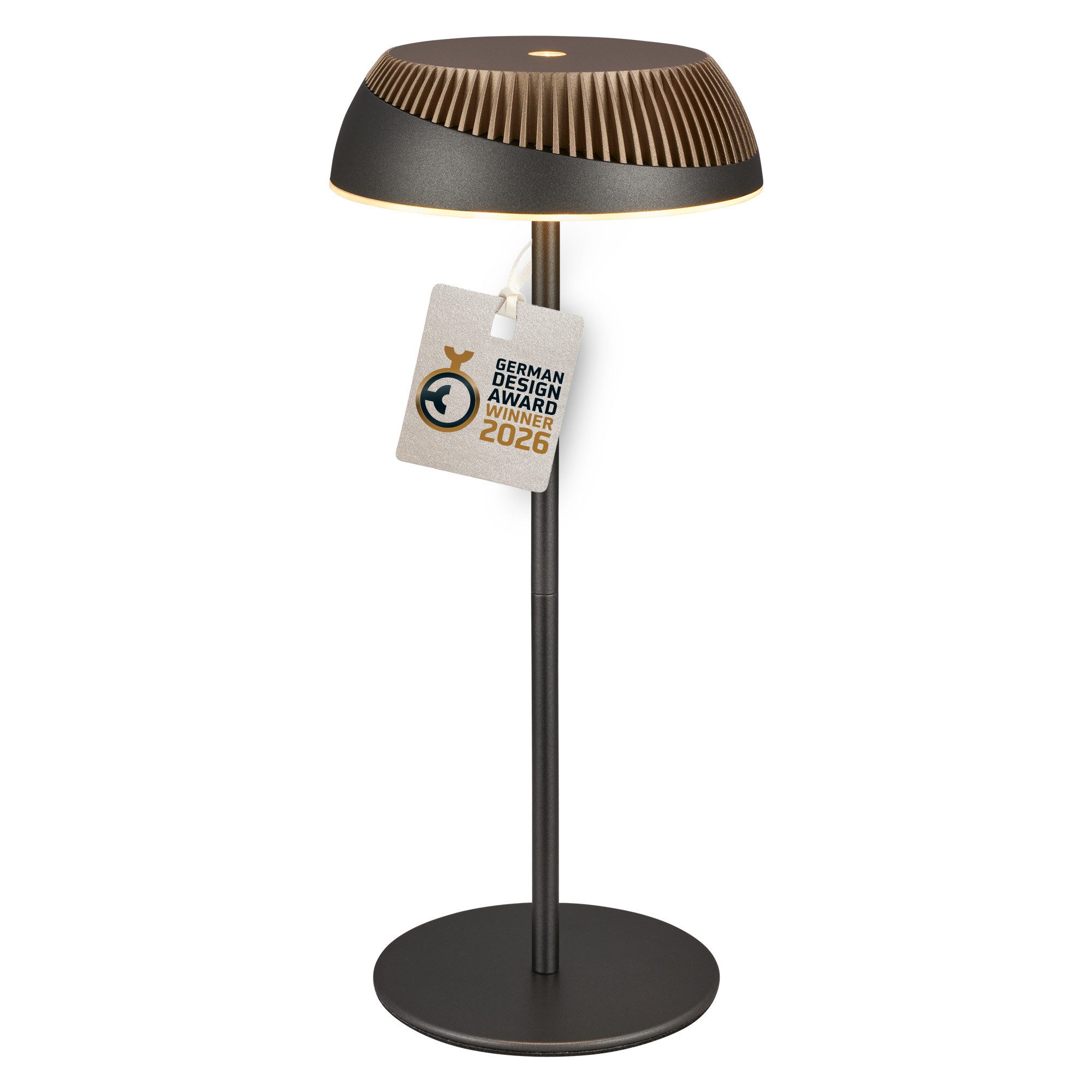 Briloner Leuchten LED Tischleuchte Tischlampe kabellos Akku USB-C Touch dimmbar Design Award, LED wechselbar, Warmweiß, 14x32 cm, Akku tauschbar, Indoor/Outdoor, Wohnzimmer, Flur, Balkon