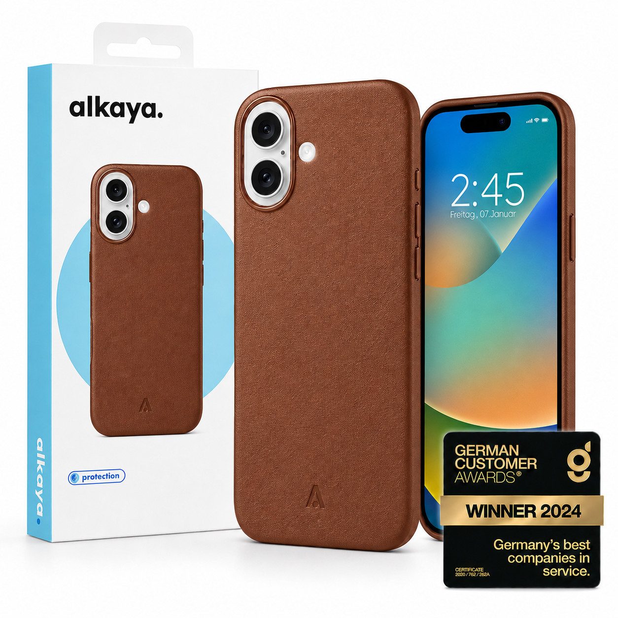 alkaya. Handyhülle Premium Hülle für iPhone Magsafe Vegane Lederhülle Schutz Case Cover iPhone 13, iPhone 13 Pro, iPhone 13 Pro Max, iPhone 14, iPhone 14 Pro, iPhone 14 Pro Max, iPhone 15, iPhone 15 Pro, iPhone 15 Pro Max, iPhone 15 Plus, iPhone 16, iPhone 16 Pro, iPhone 16 Pro Max, iPhone 16 Plus, iPhone 17 Pro Max, iPhone 17 Pro, Schutzhülle, Kunstleder, Magnet, Leder, Bumper, Handy, Zubehör, PU