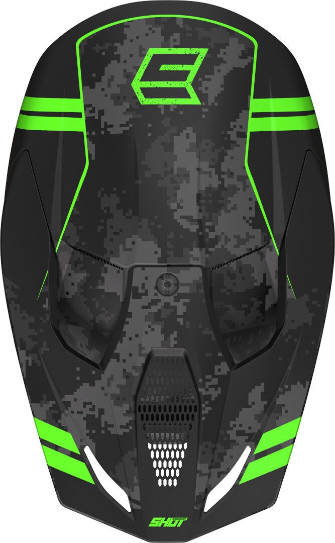Shot Motocrosshelm Furious Army Motocross Helm, Belüftet
