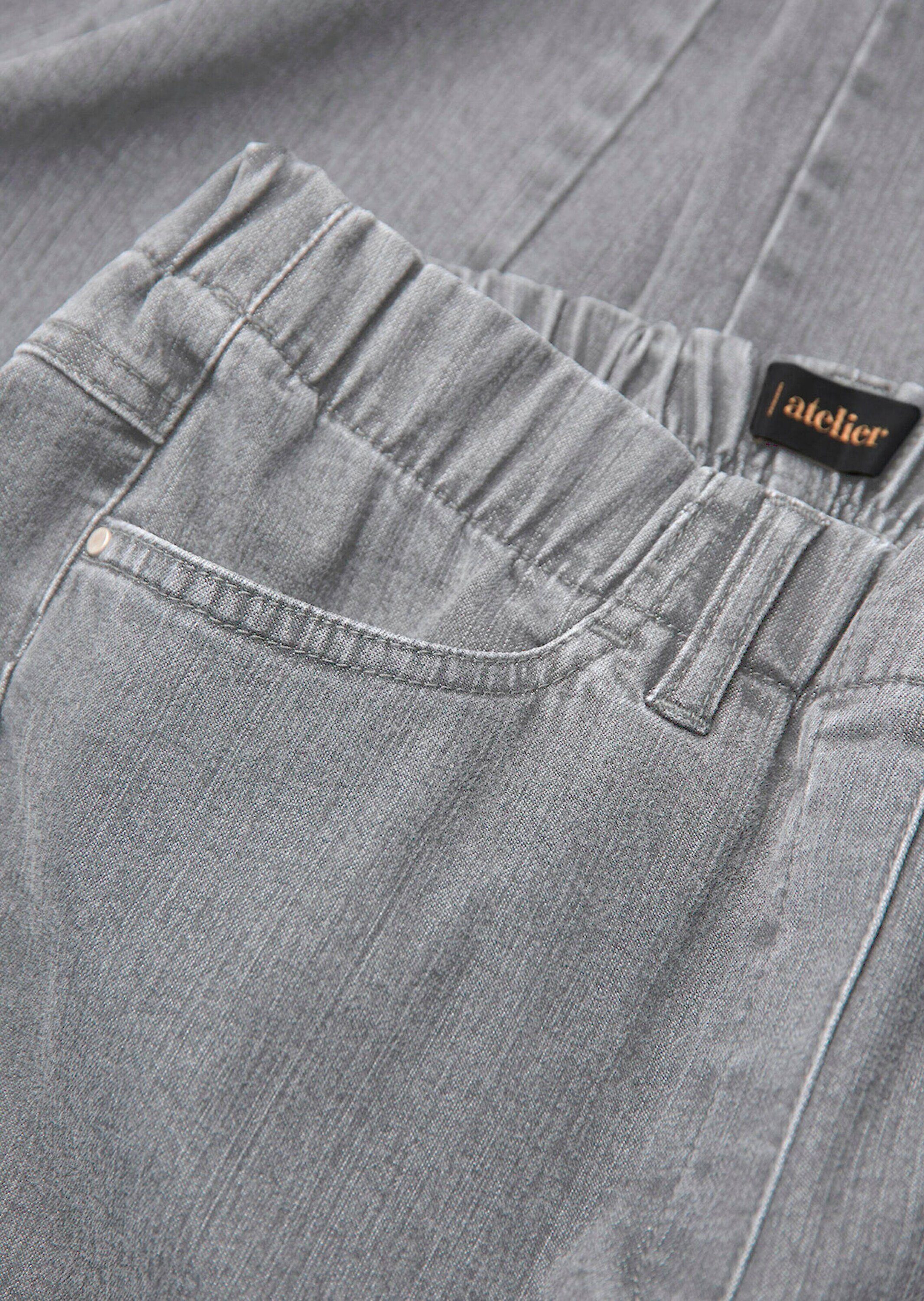 Klassische hellgrau Bequeme LOUISA Jeansschlupfhose Jeans GOLDNER Kurzgröße: