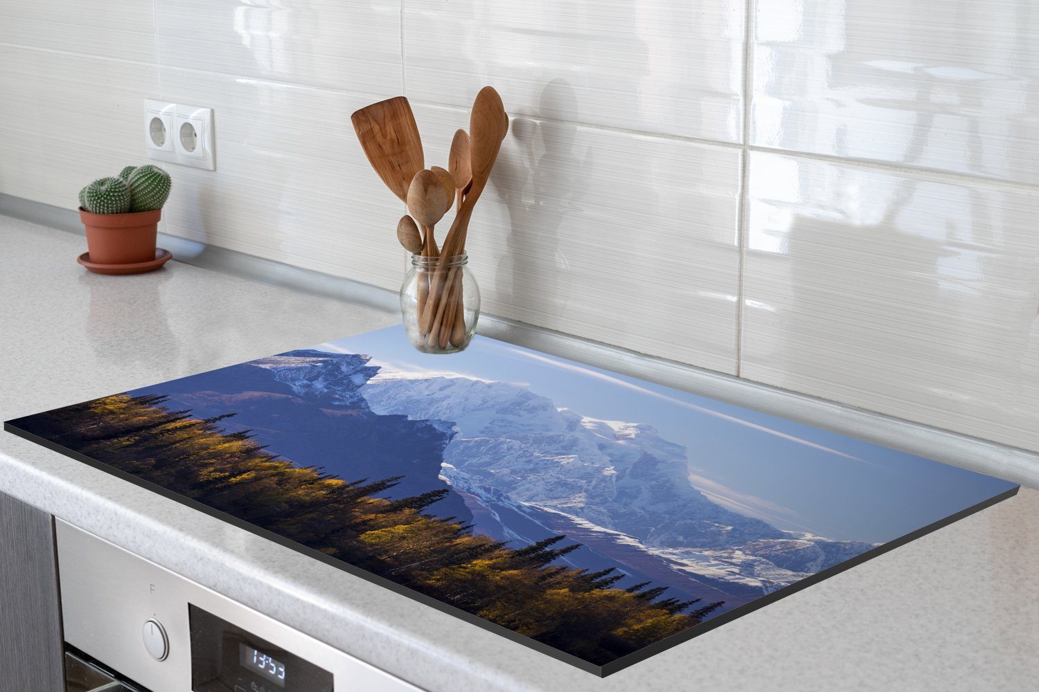 MuchoWow Herdblende-/Abdeckplatte Die 81x52 Induktionskochfeld in Landschaft tlg), küche, die (1 cm, Schutz Alaska beeindruckende Denali-Nationalparks im, für des Ceranfeldabdeckung Vinyl