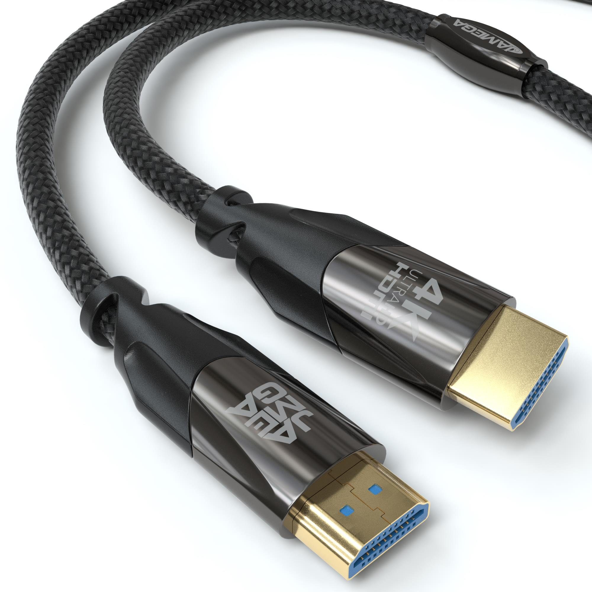 JAMEGA 2.0 HDMI 4K Электропровод Ultra HighSpeed 18Gbit/s Ethernet 3D FULL HD U-HD HDMI-Kabel, HDMI 2.0, HDMI Typ-A-Stecker auf HDMI Typ-A-Stecker (50 cm)