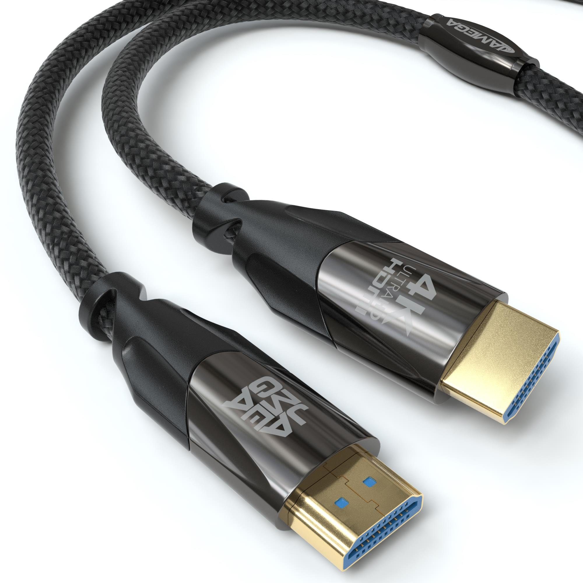 JAMEGA 2.0 HDMI 4K Kabel Ultra HighSpeed 18Gbit/s Ethernet 3D FULL HD U-HD HDMI-Kabel, HDMI 2.0, HDMI Typ-A-Stecker auf HDMI Typ-A-Stecker (50 cm)