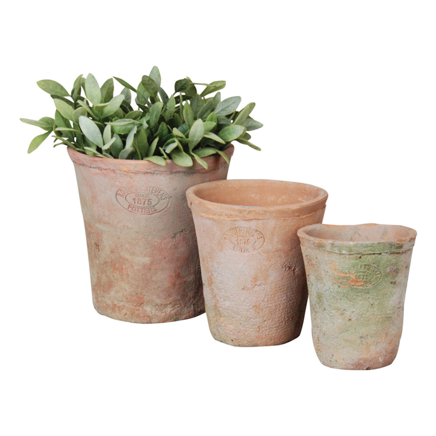 esschert design Blumentopf Aged Terracotta 3-er Topfset (Set, 3 St., Terracotta Blumentopf)