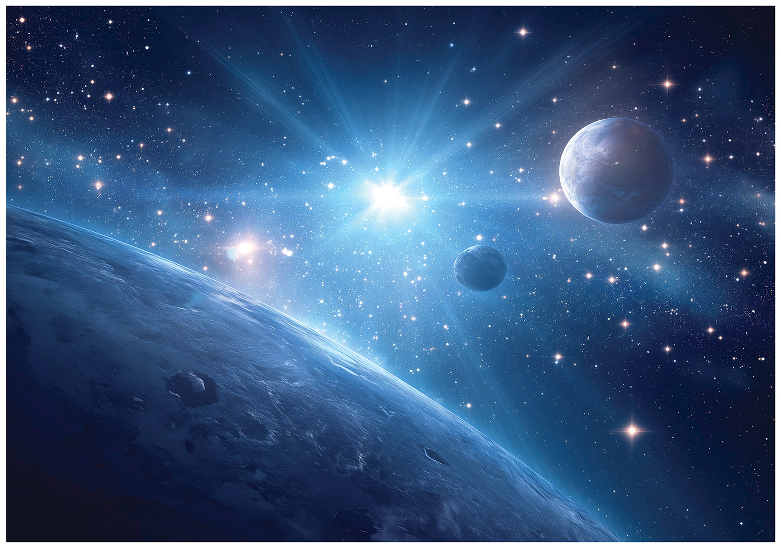 Wallarena Fototapete Kinderzimmer Weltraum Planeten Kinder Vlies Tapete Wan günstig online kaufen