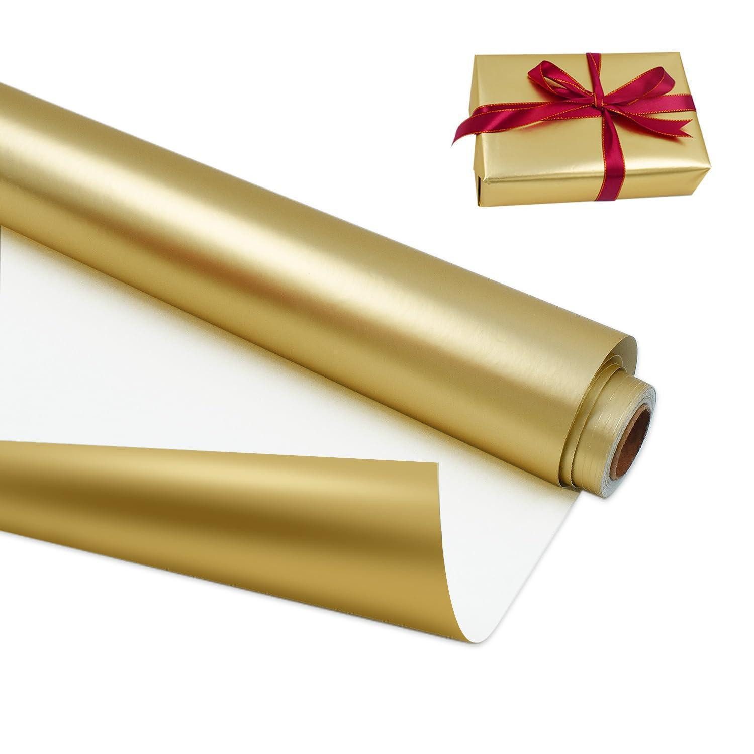 LuxusKollektion Geschenkpapier Geschenkpapierrolle Goldmetallic 43x12m