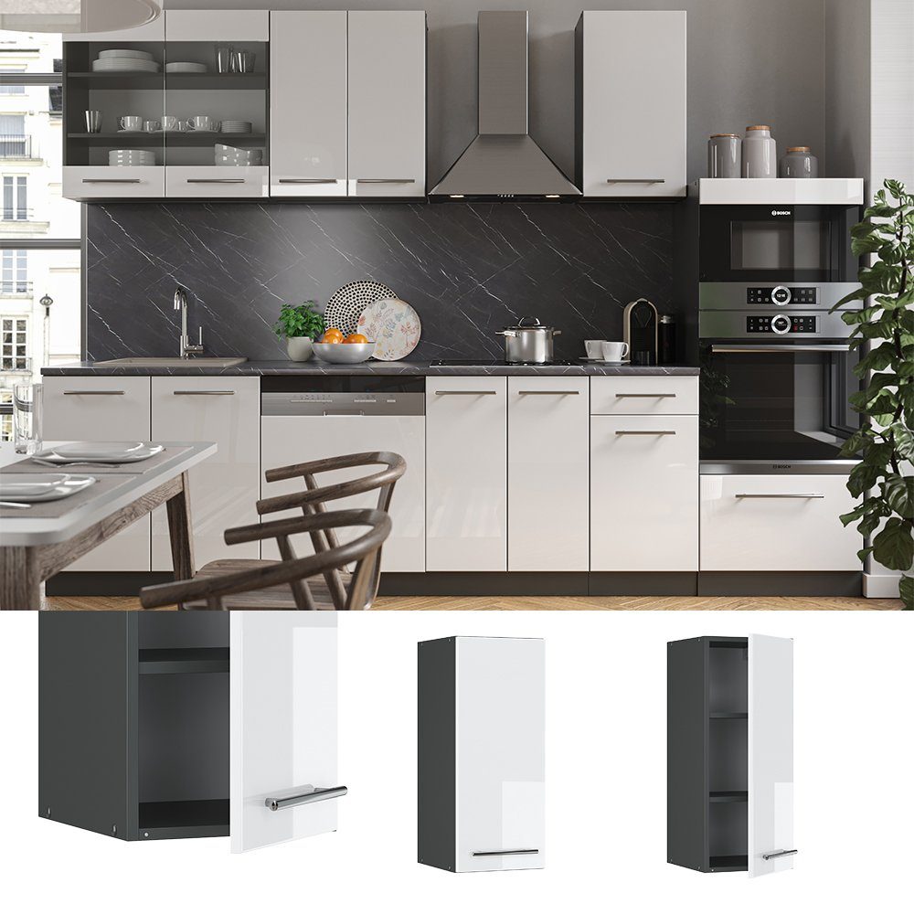 Vicco Hängeschrank Fame-Line, Weiß Hochglanz/Anthrazit, 30 günstig online kaufen