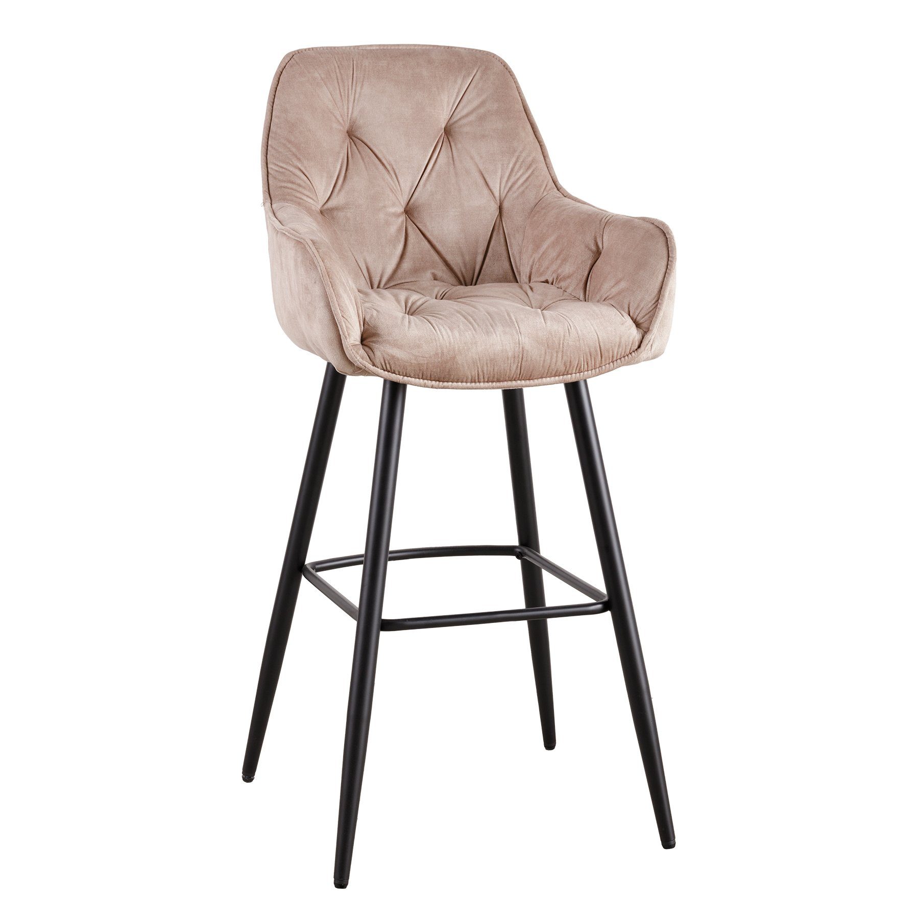 riess-ambiente Barhocker MILANO champagner / schwarz (Einzelartikel, 1 St), günstig online kaufen