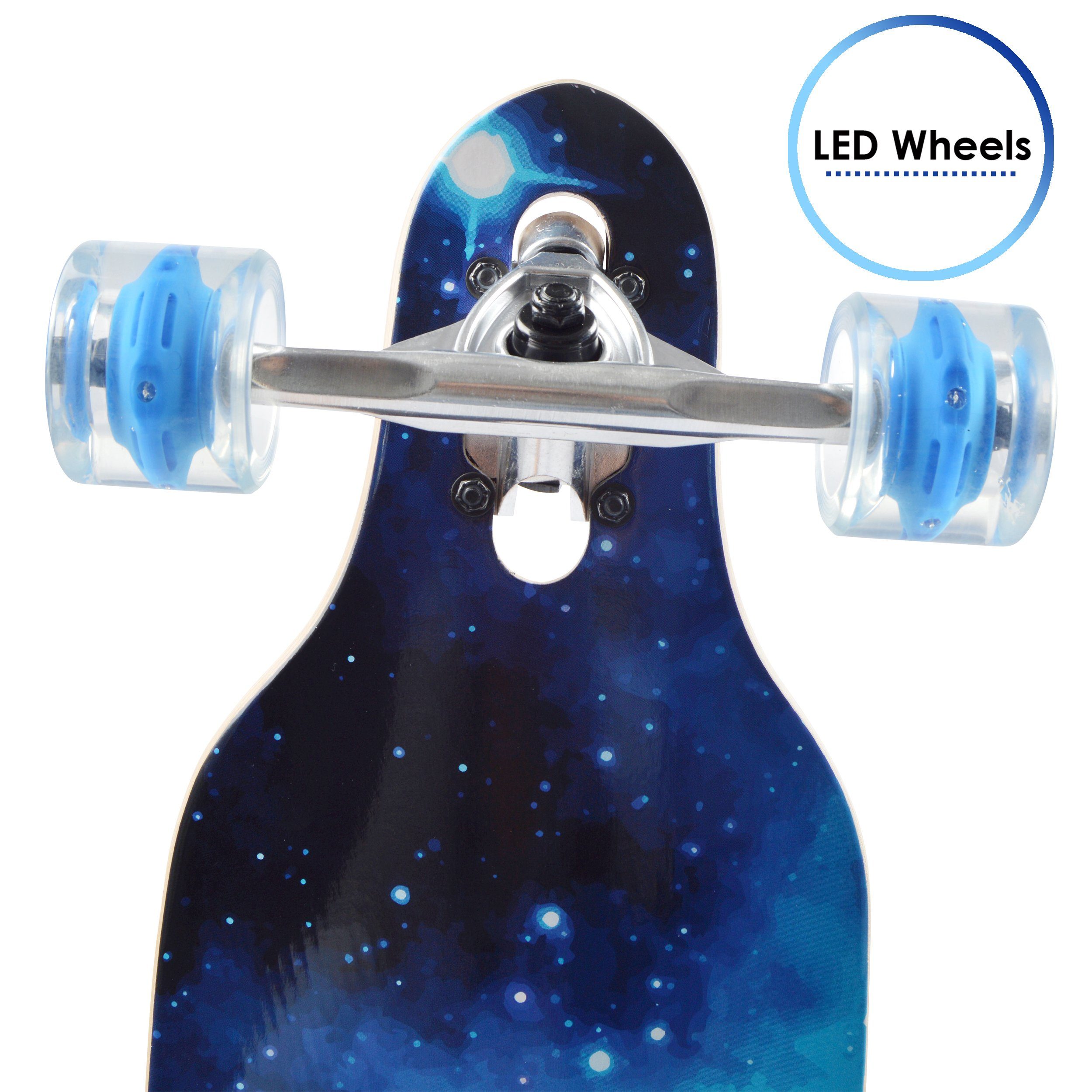 Apollo Longboard Twin Tip DT Longboard 36", gefertigt aus 8 Holzlagen in angesagtem TwinTip-Shape