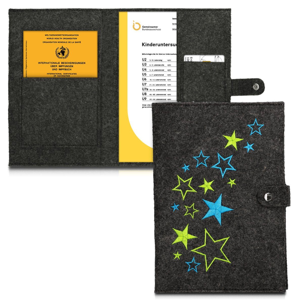 kwmobile Sleeve, Hülle für das deutsche Untersuchungsheft aus Filz UHeft Hülle und Impfpass