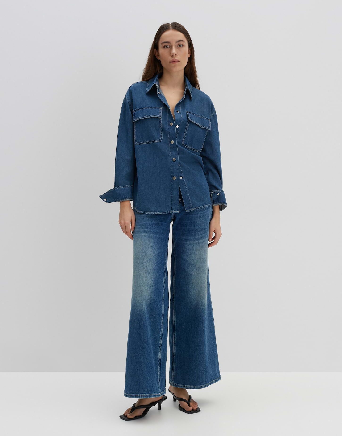 someday Langarmbluse ZADDISON Regular aus Denim