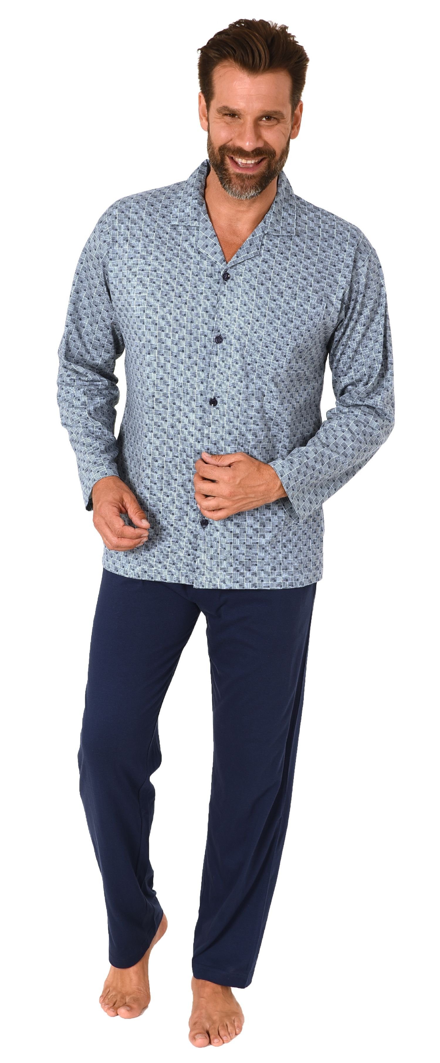 Normann Pyjama Herren Langarm Schlafanzug zum günstig online kaufen