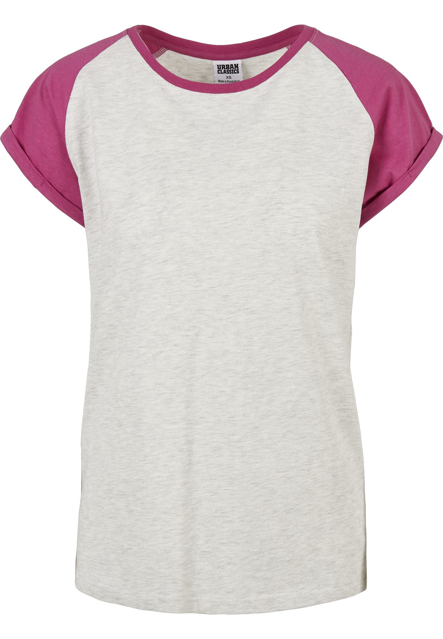 URBAN CLASSICS Kurzarmshirt Urban Classics Damen Ladies Contrast Raglan Tee (1-tlg)