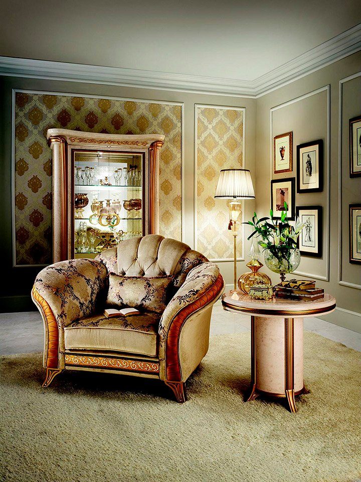 JVmoebel Wohnzimmer-Set, arredoclassic™ Sofagarnitur Sofa Designer 2 Couch + Wohnzimmer Möbel Barock Klassisch 3