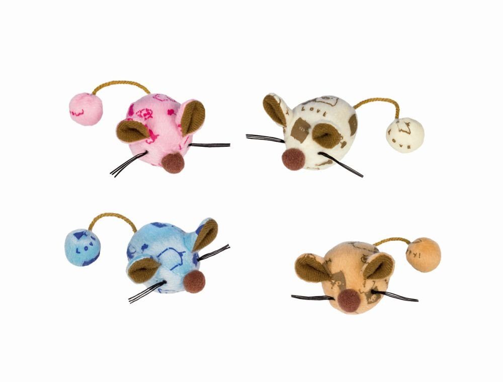 Nobby Katzenspielrad Nobby Katzenspielzeug Plüschmaus 6 cm - 2er Set, PET