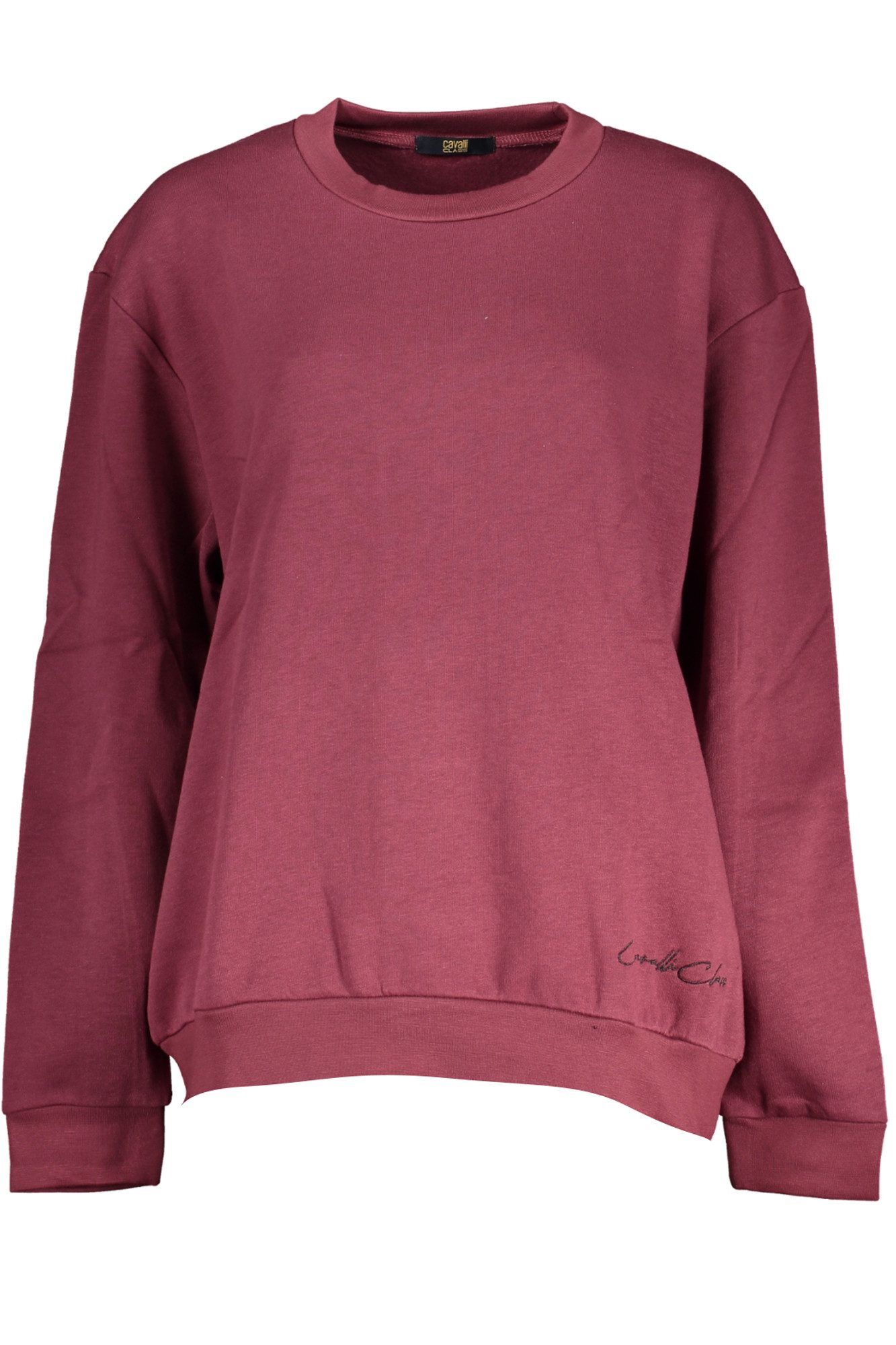 Cavalli Class Sweatshirt Lila Damenpullover: Stilvolles Sweatshirt mit