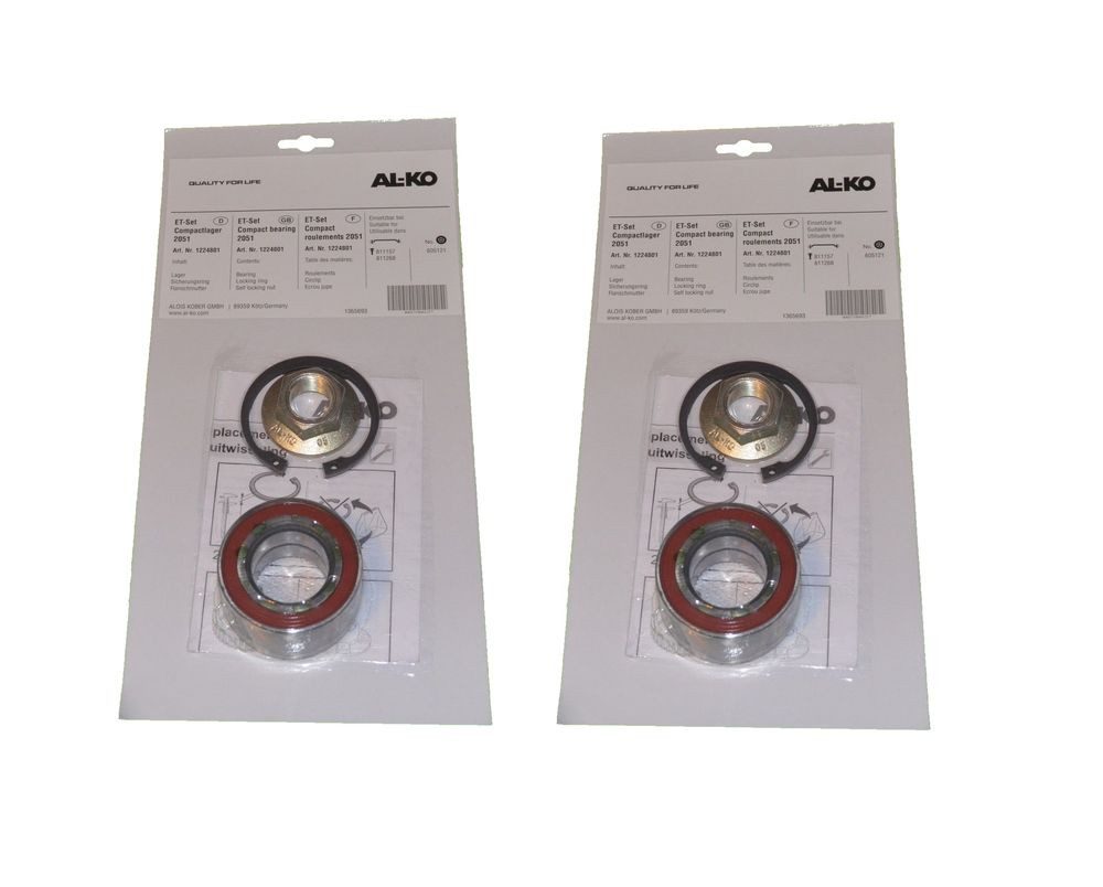 Anhänger 2x ALKO Radlager 1224801 Lager 64/34x37 mm + Zubehör