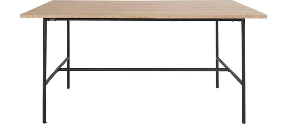 Leonique Esstisch Adrien (1-St), mit Tischplatte in einer pflegeleichten  Holzoptik, Höhe 77 cm
