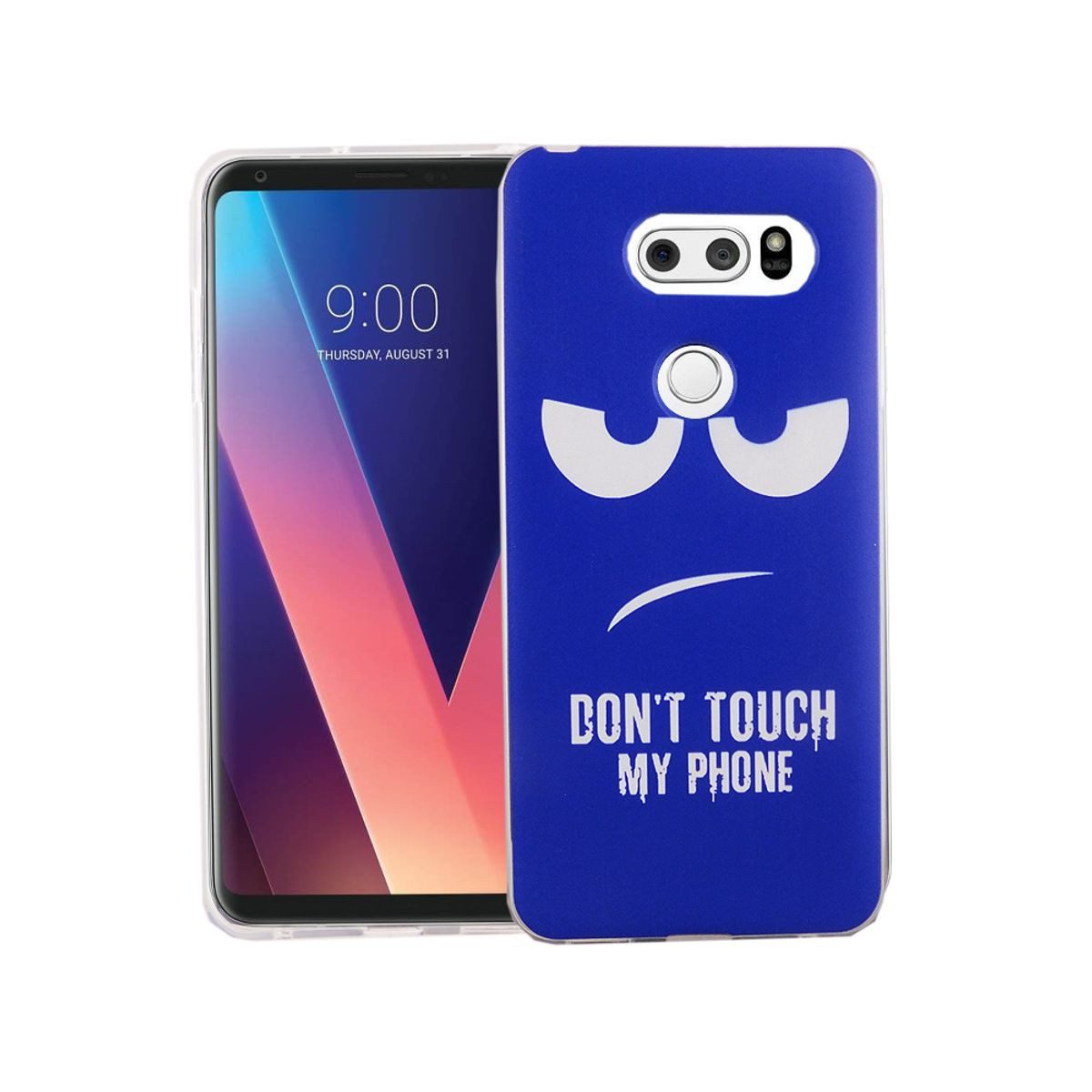 König Design Handyhülle LG V30, LG V30 Handyhülle Bumper Backcover Blau