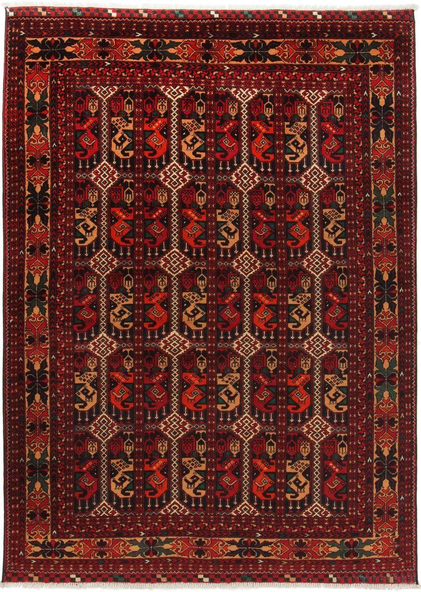 Orientteppich Afghan Mauri 147x206 Handgeknüpfter Orientteppich, Nain Trading, rechteckig, Höhe: 6 mm