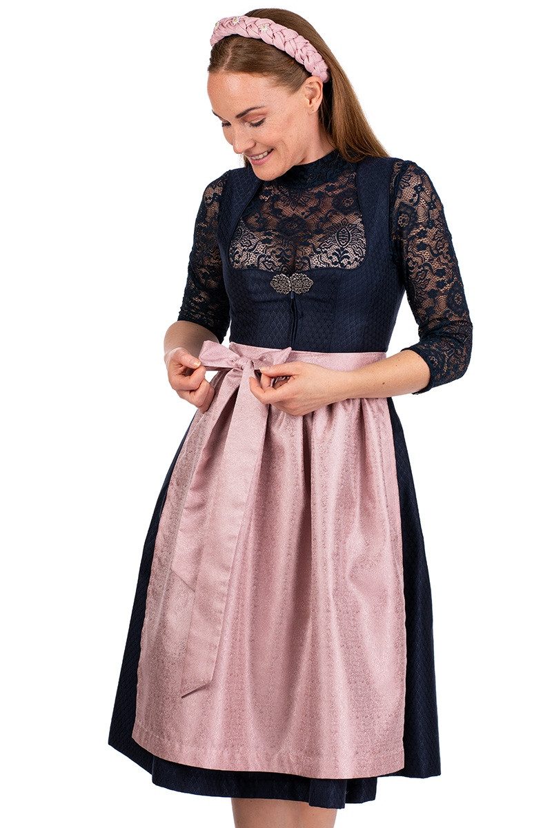 Dirndl Midi Dirndl 2tlg. - CODI - nachtblau/altrosa