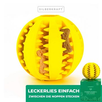 Silberkraft Tierball Hundeball mit Noppen zur Zahnpflege - Ø 7cm für große Hunde, (1-tlg) Kauspielzeug für Leckerli - aus robustem Naturkautschuk