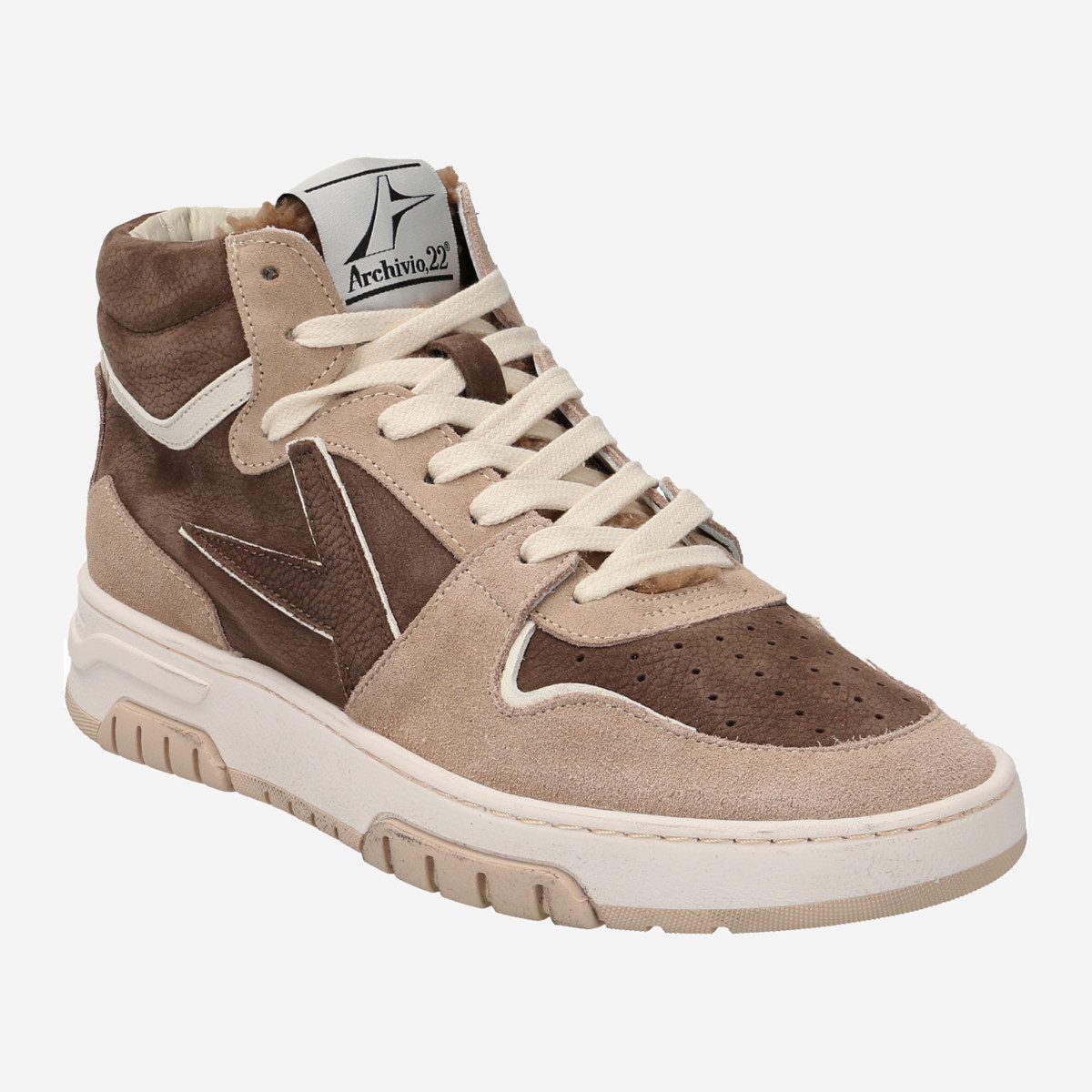 Archivio 22 STEP ONE MID #650, Sneaker in Beige kombiniert für Damen Sneaker