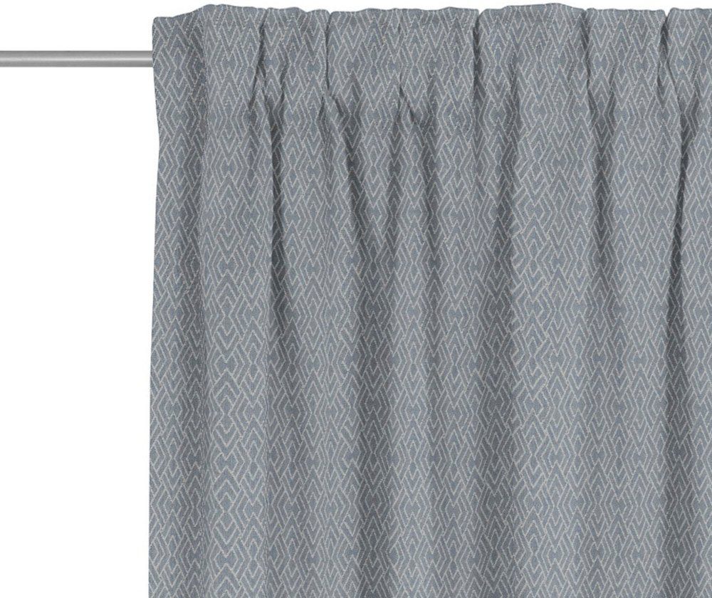 Vorhang Graphic Ventus Multifunktionsband Adam, light, Bio-Baumwolle nachhaltig königsblau (1 aus Jacquard, St), blickdicht