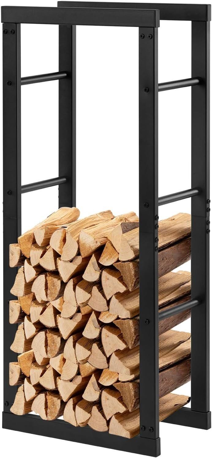 EUGAD Kaminholzregal, BxTxH:40x25x100 cm, (1-St), Innen Außen aus Metall für Kaminholz