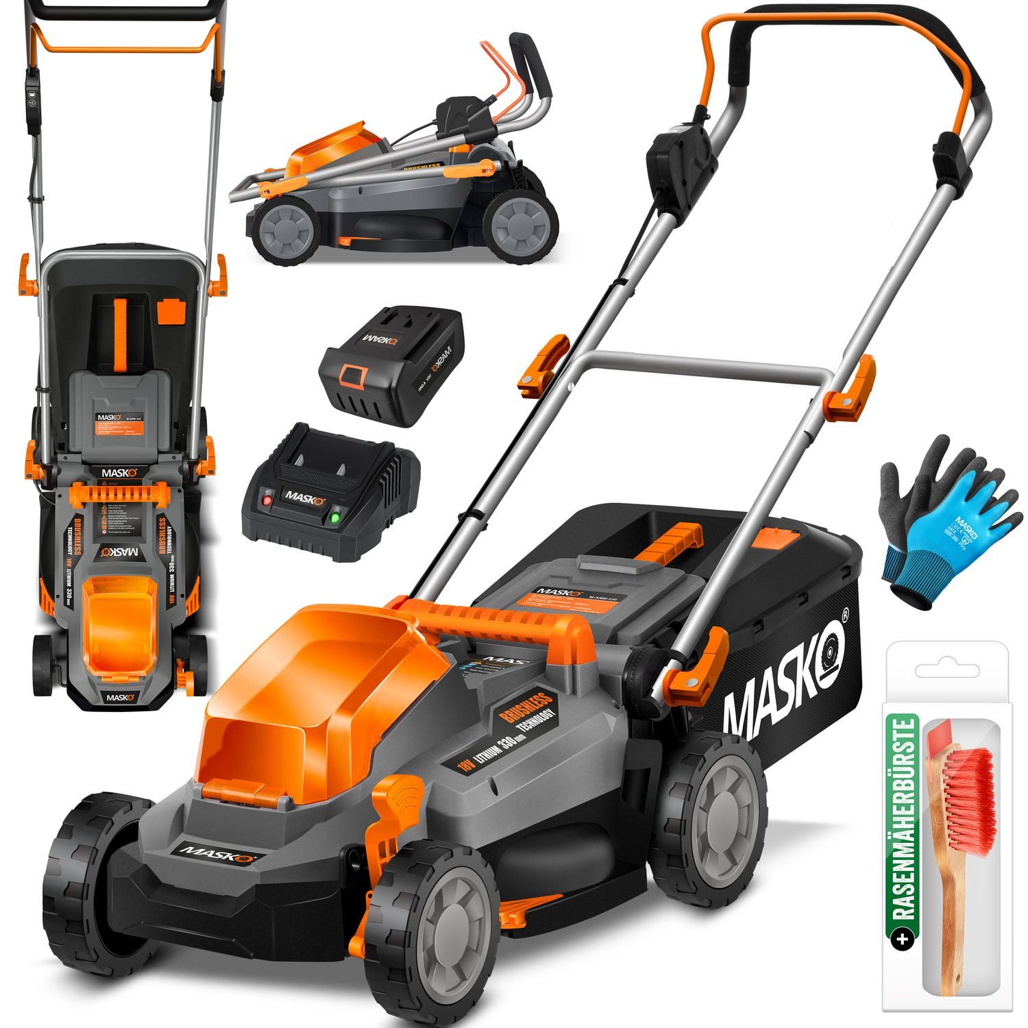 MASKO Akkurasenmäher, Akku Rasenmäher ECO-X10 inkl. günstig online kaufen